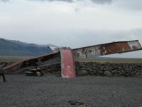museale Überreste einer Brücke