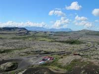 Blick vom Krater Grábrók