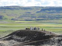 Blick vom Krater Grábrók