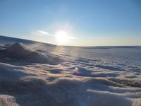 Fahrt mit den Schneemobilen über den Gletscher