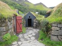 Alte isländische Häuser im Heimatmuseum in Skoga