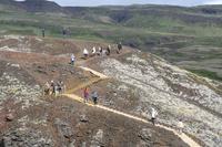 Wanderung zum Krater des Grábrók