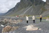 Wandern am Strand der Lagunenbucht