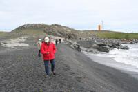 Wandern am Strand der Lagunenbucht