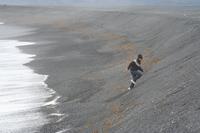 Berglind auf der Flucht vor den Wellen