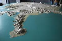 Relief von Island im Rathaus von Reykjavik