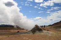 Schwefelquellen im Hochtemperaturgebiet Námaskard