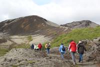 Wanderung auf den Krater Grábrók 
