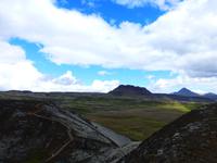 Blick vom Grábrók Krater 