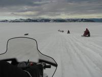 Fahrt über den Gletscher mit 50 km/h