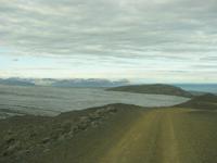 Abfahrt vom Gletscher mit dem Jeep