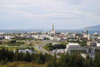 Blick vom Perlan auf Reykjavik