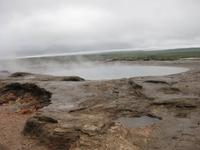 Im Feld der heißen Quellen Haukadalur der 