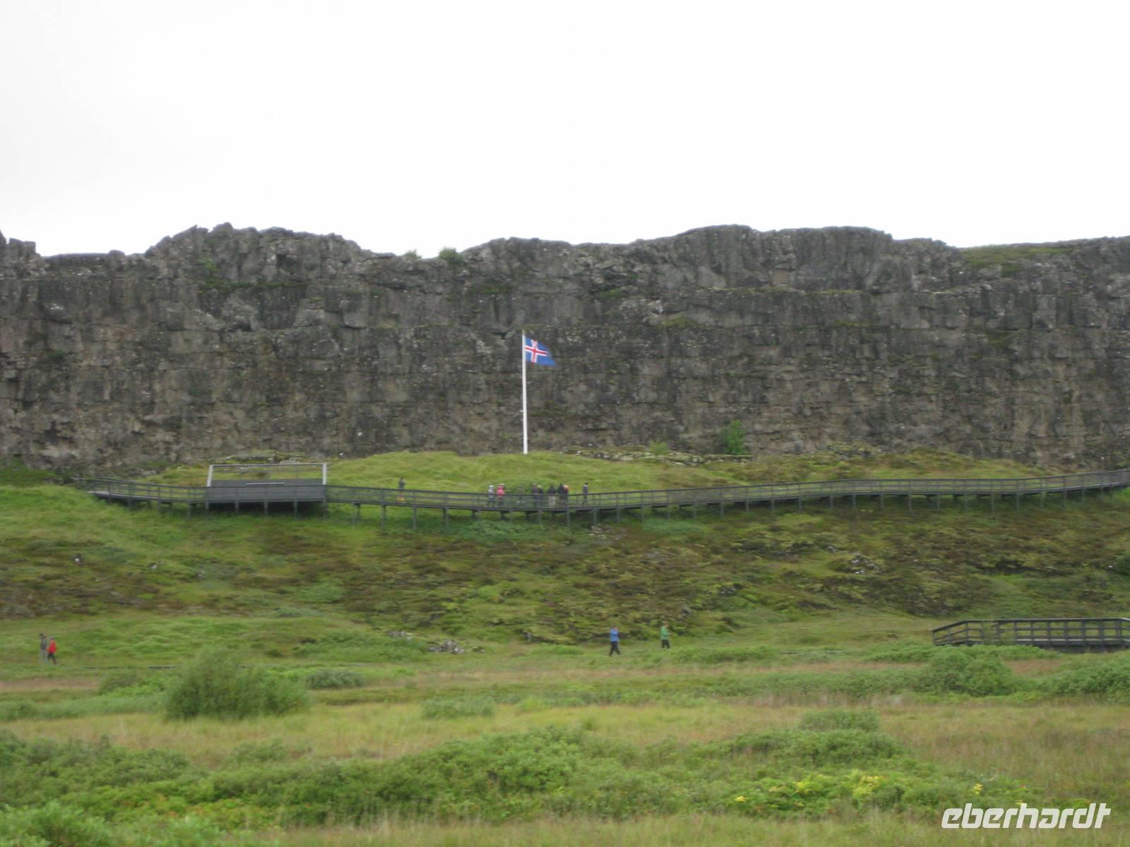 Der historische Parlamentsplatz in Thingvellir