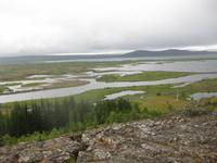 Blick vom Aussichtspunkt über den Nationalpark Thingvellir