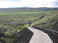 ein Blick zurück nach unten zu unserem Bus
