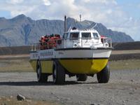 Amphibienfahrzeug für die Fahrt auf dem See Jökulsarlon 