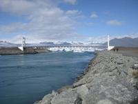 Der Abfluss des Sees Jökulsarlon