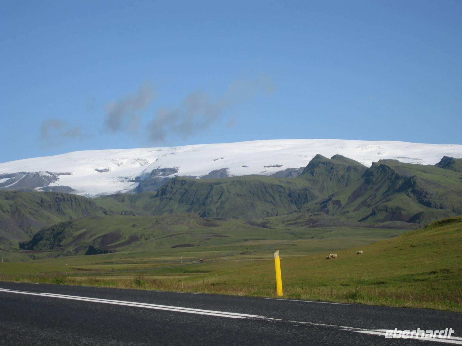 Der Myrdalsjökull mit dem Vulkan Katla im Inneren