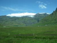 Blick aus dem Bus zum Eyjafjallajökull