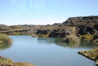 Fotostopp am Mückensee auf Weg zum Lava-Labyrinth