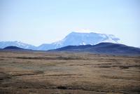 Blick auf die Berge vom höchstgelegenen Bauernhof Islands