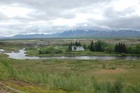Nationalpark Pingvellir wo die eurasische und amerikanisch Platte auseinander driften  