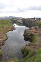 Nationalpark Pingvellir wo die eurasische und amerikanisch Platte auseinander driften  