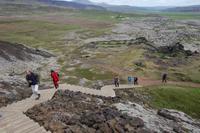 Wanderung am Krater Grábrók