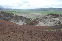 Blick in den Krater Grábrók