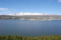 Blick über den Fjord bei Akureyri