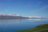 Blick über den Fjord bei Akureyri