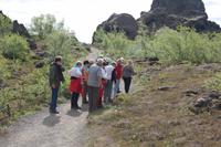 Spaziergang durch das Lava-Labyrinth 