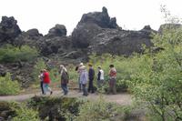 Spaziergang durch das Lava-Labyrinth 