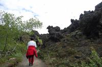 Spaziergang durch das Lava-Labyrinth 