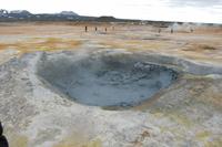Kochendes Schlammloch - Landschaft „Hvenr Namafjall“, ein Heißgebiet
