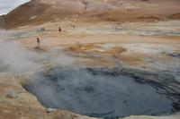 Kochendes Schlammloch - Landschaft „Hvenr Namafjall“, ein Heißgebiet