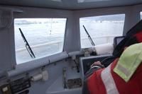 auf dem Amphibien-Fahrzeug in der Gletscherlagune  