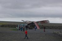 Mahnmal einer zerstörten Brücke - Ausbruch des Vulkans Eyjafjallajökull