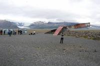 Mahnmal einer zerstörten Brücke - Ausbruch des Vulkans Eyjafjallajökull