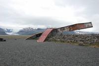 Mahnmal einer zerstörten Brücke - Ausbruch des Vulkans Eyjafjallajökull
