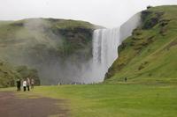 60 m hoher Wasserfall Skógafoss 