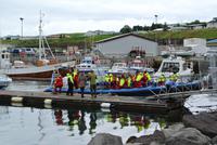 Walbeobachtungsboot in Husavik