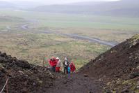 Wanderung auf den Krater Grábrók