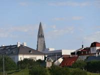 Reykjavik-Blick auf Hallkrimskirkja