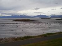 Strand von Höfn-Blick Vatnajökull