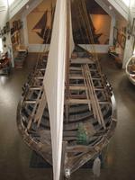 Fischerboot im Heimatmuseum in Skoga