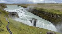Rundgang am Gullfoss Wasserfall