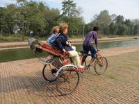 Fahrradrikschafahren in Lumbini