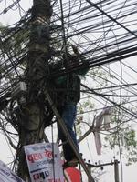 Kabelknäuel in Pokhara